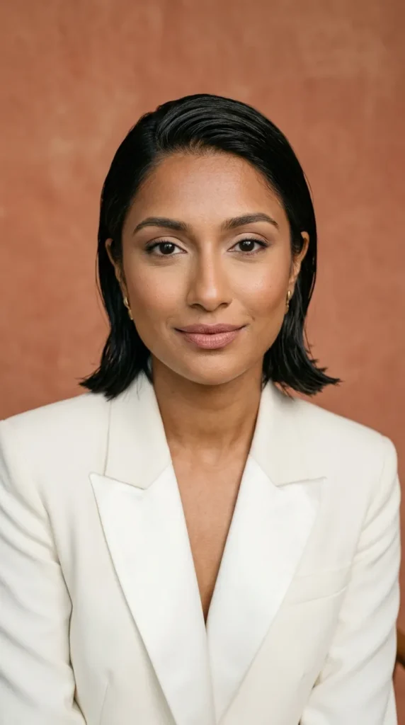 Airbrushed complexion and soft contour look