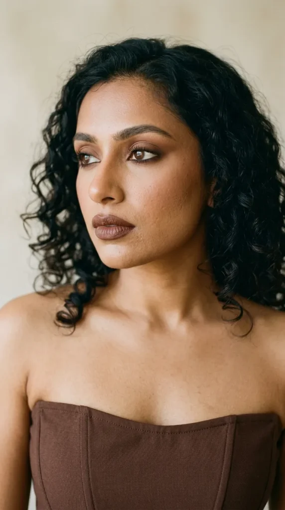 Chocolate Brown Monochrome Glam Makeup