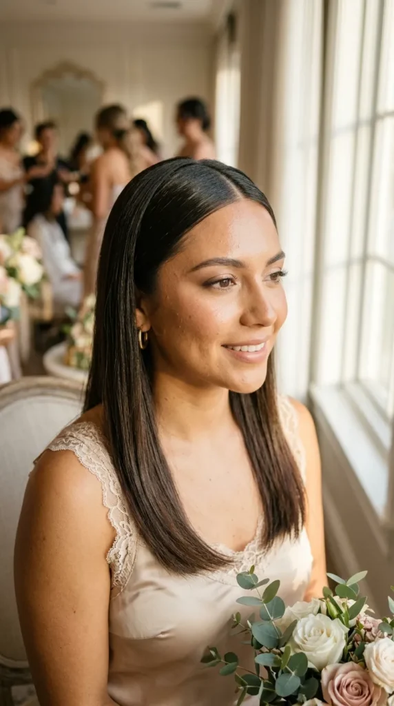 Classic nude glam with radiant finish