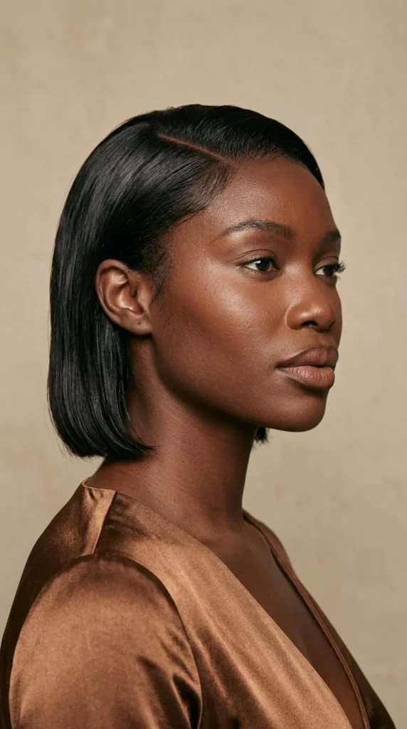 Cocoa nude lips with soft bronzed cheeks