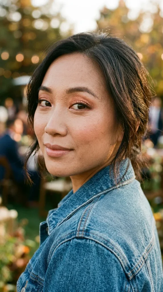 Copper Shimmer Eyeshadow for Sunset Weddings