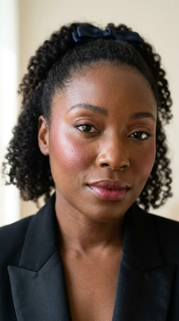 Everyday soft glam featuring cream blush products
