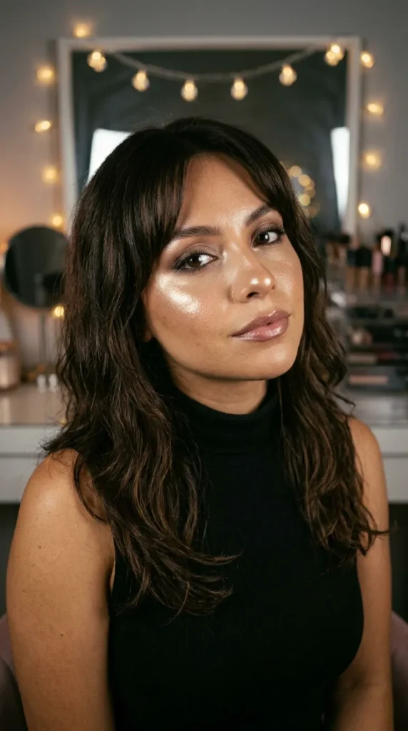 High Shine Highlight Glam Makeup Style