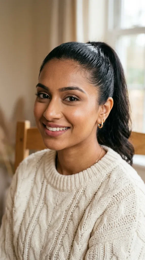 Minimal shimmer eyes with flawless base