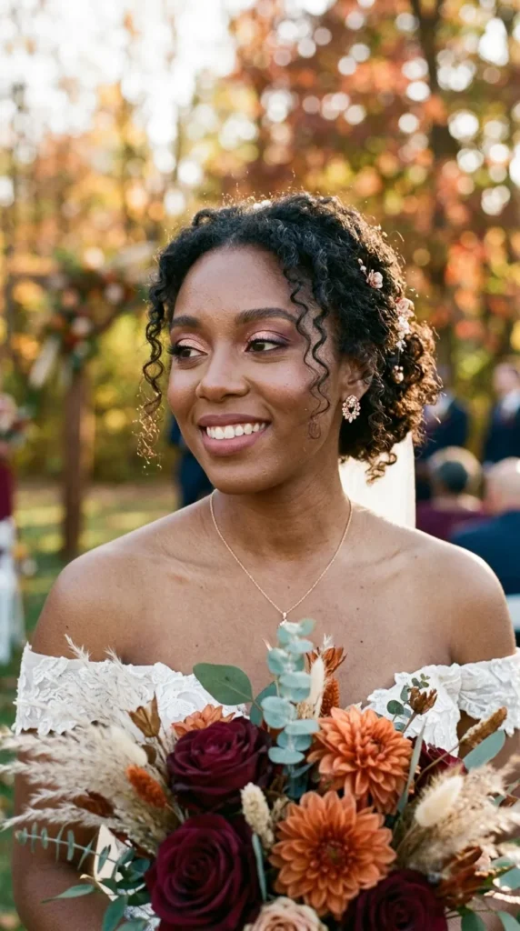 Romantic Rose Gold Bridal Makeup for Autumn Weddings