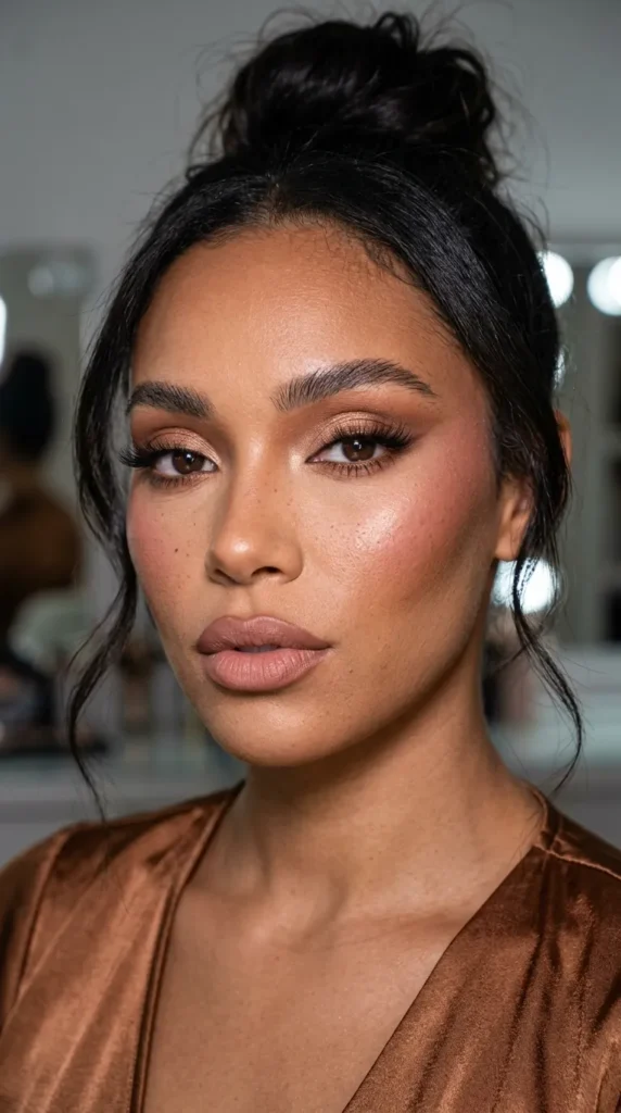 Sculpted Cheekbones Full Glam Makeup Style