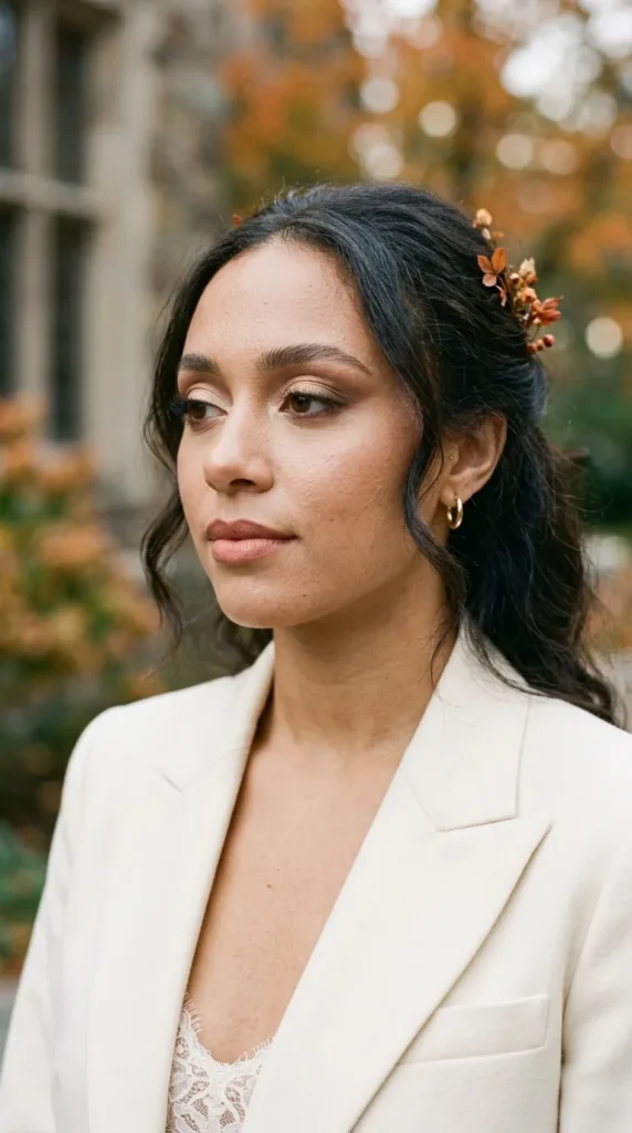 Soft Brown Cut Crease Wedding Makeup
