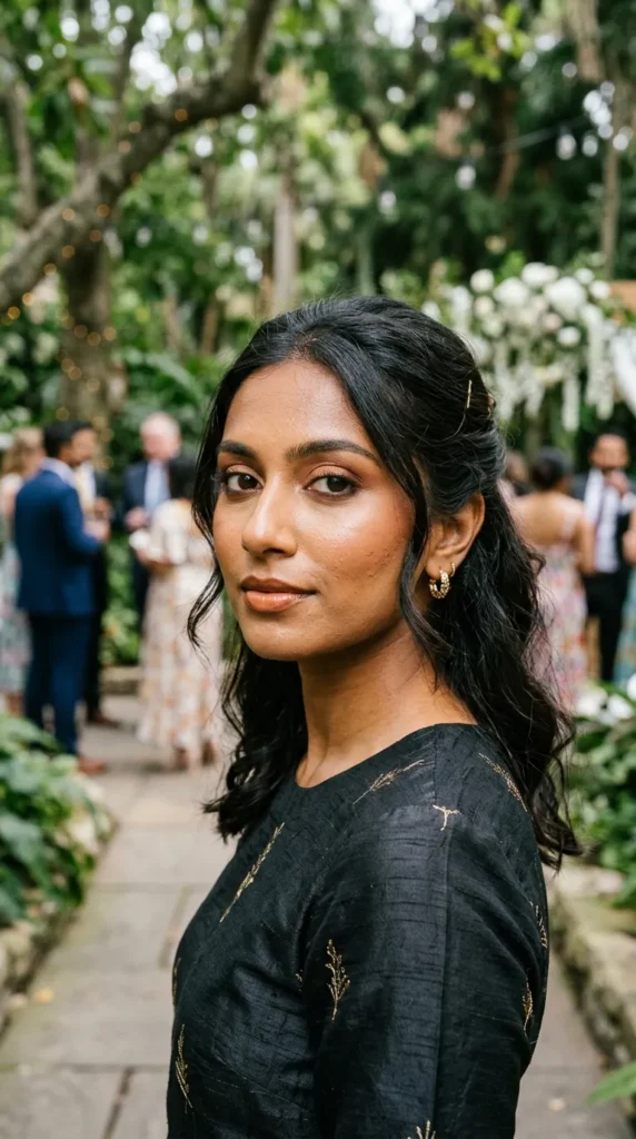 Soft caramel glam for deeper skin