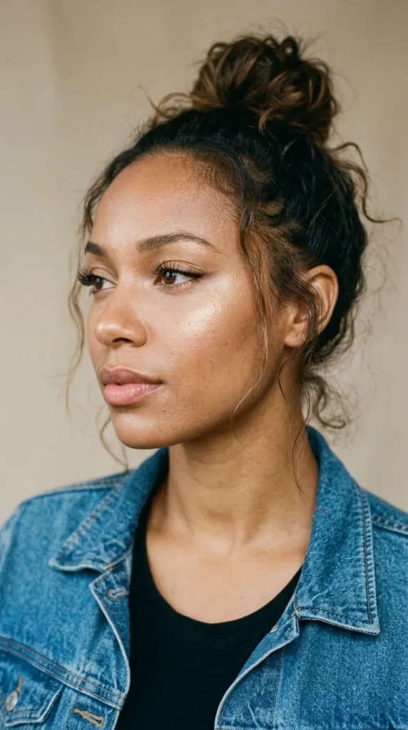 Soft glam featuring wispy lashes and glow