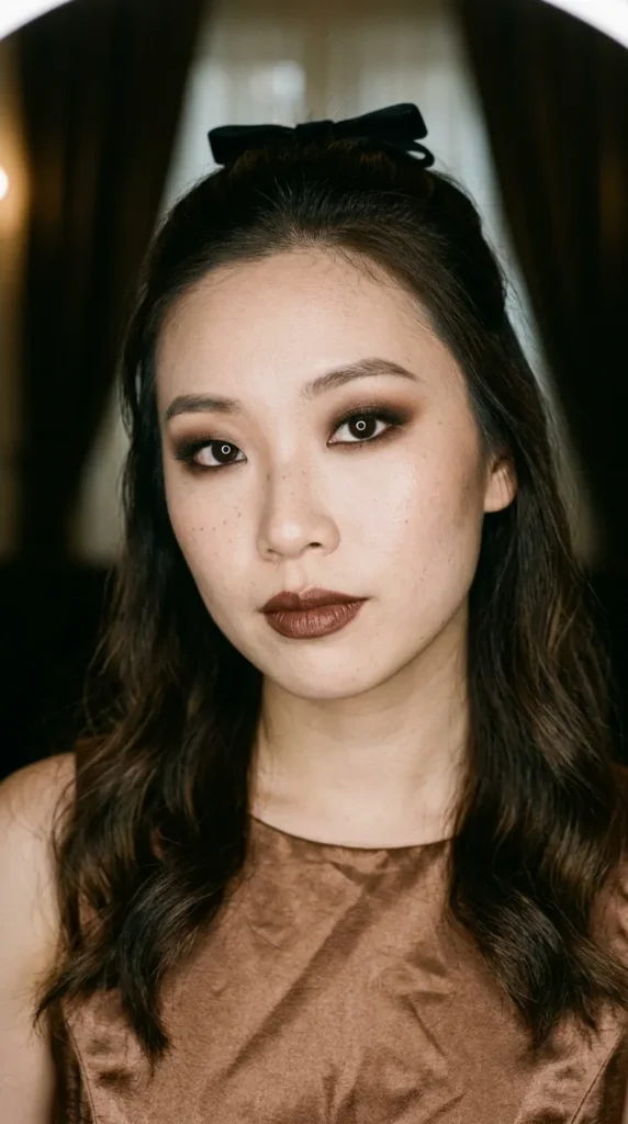 Soft mocha glam for brunette bridesmaids